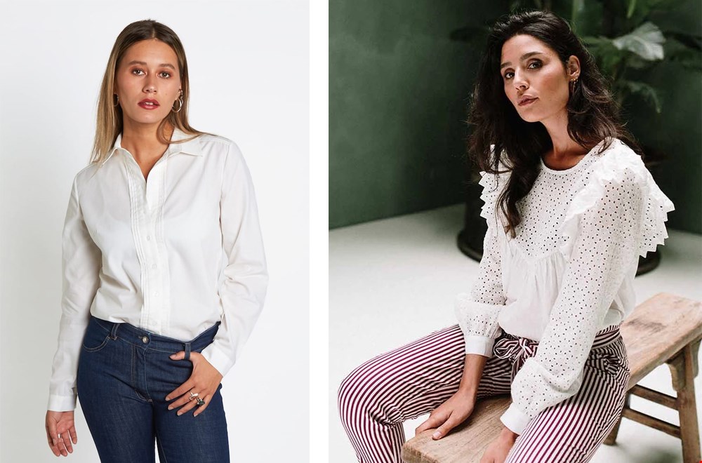 Links: Jelka blousse @elementsoffreedom, rechts Shantie blouse @sophiestone Links: Jelka blousse @elementsoffreedom, rechts Shantie blouse @sophiestone